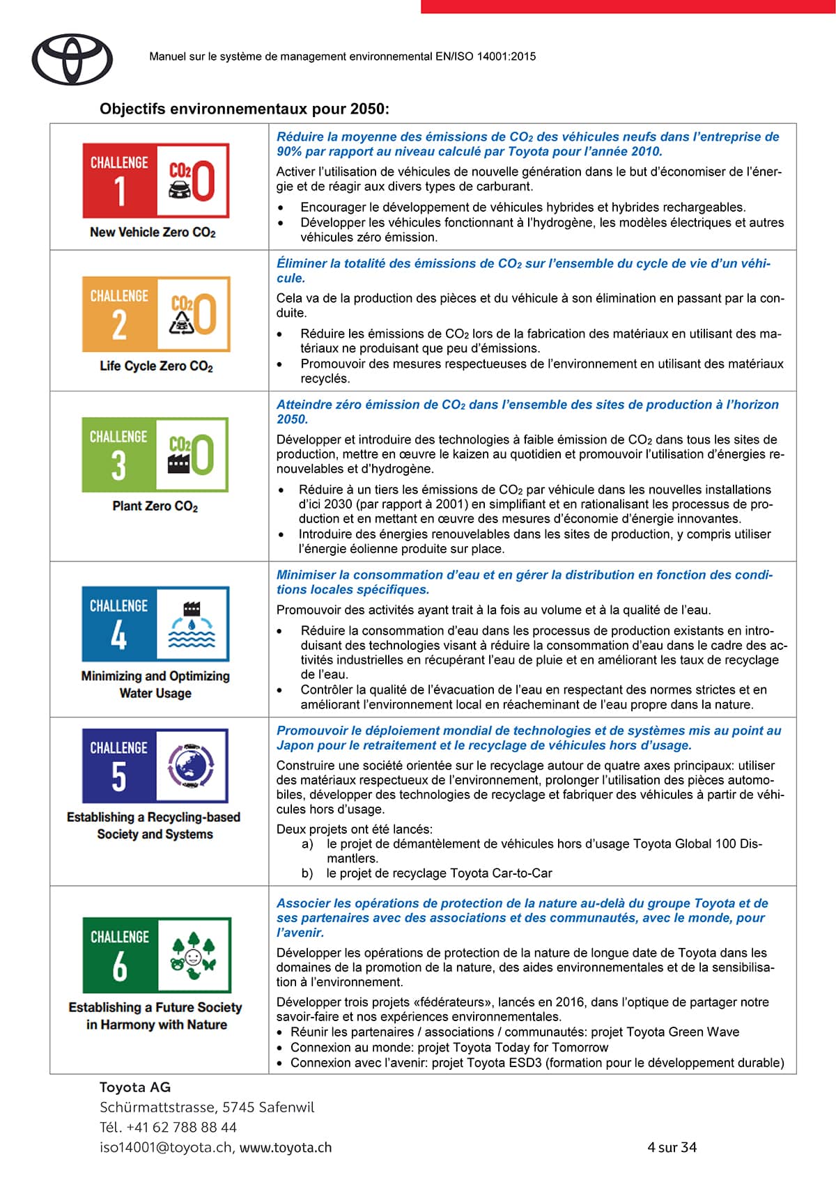 ISO 14001 objectifs 2050